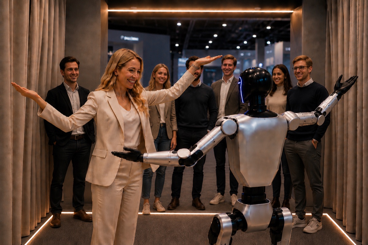 Mirror Booth, bezoeker bestuurt robot met beweging
